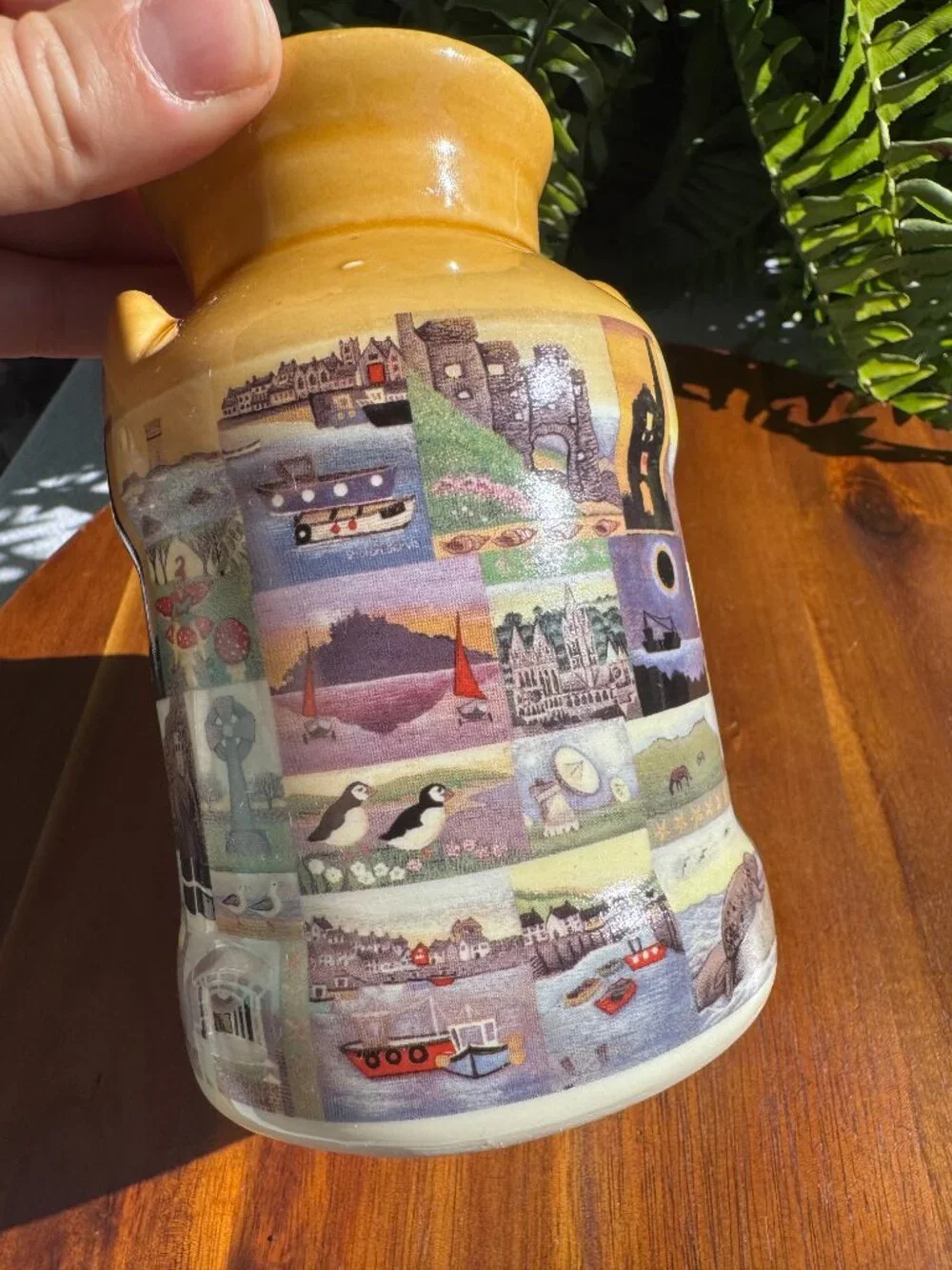 Vintage Presingoll Pottery Cornwall Milk Churn Vase Highlands Landscape